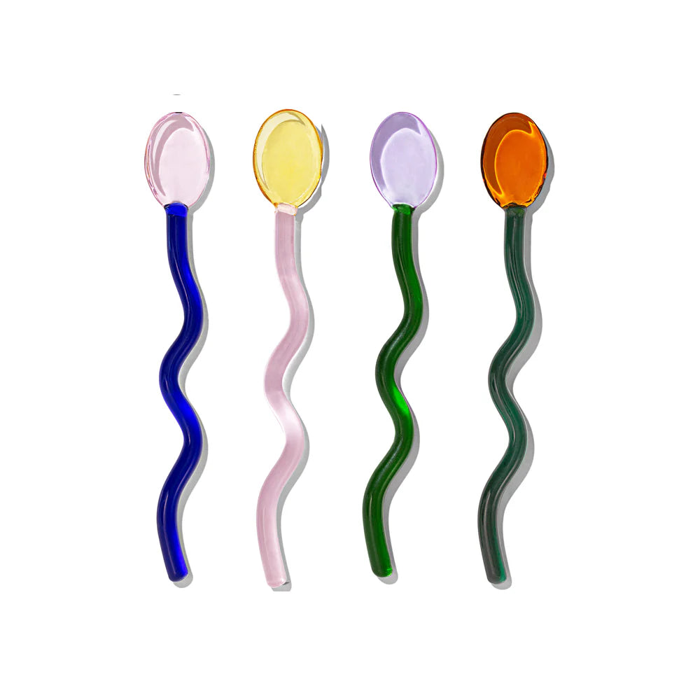 Glass Cocktail Stirrer Set - Multi-Colour