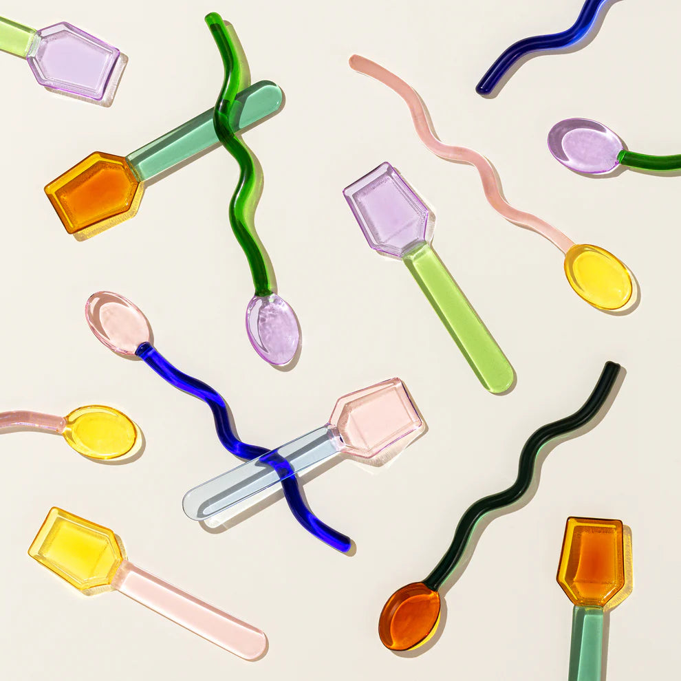 Glass Cocktail Stirrer Set - Multi-Colour