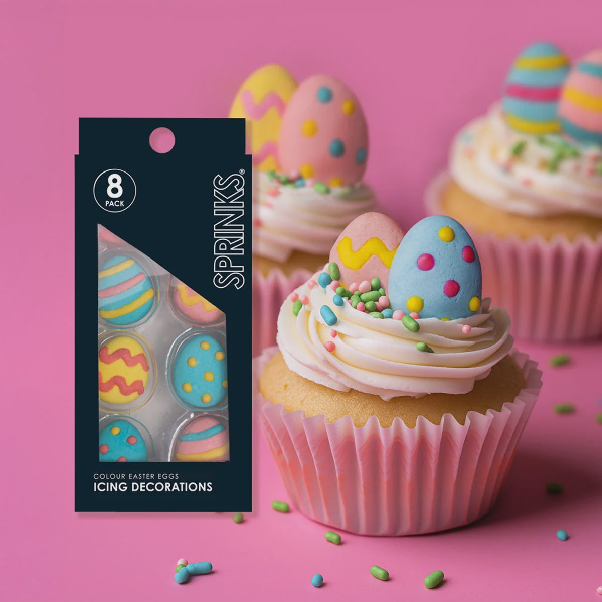 Sprinks Icing Decoration, Colourful Eggs - 8pce