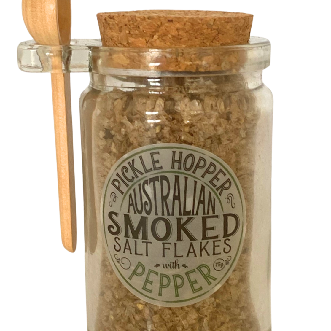 Pickle Hopper Smoked Salt Flakes, Pepper - 75gm