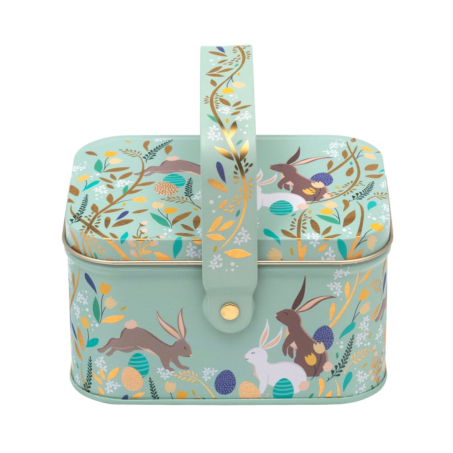 SARA MILLER EASTER HANDLE BASKET TIN