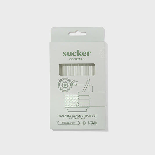 Cocktail Glass Drinking Straws - Transparent