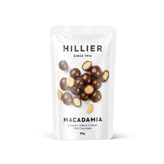 Hillier Milk Chocolate Macadamias - 80gm