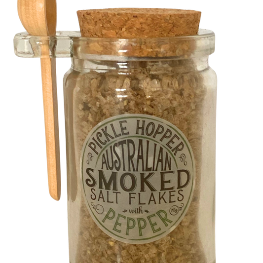 Pickle Hopper Smoked Salt Flakes,  Pepper - 75gm