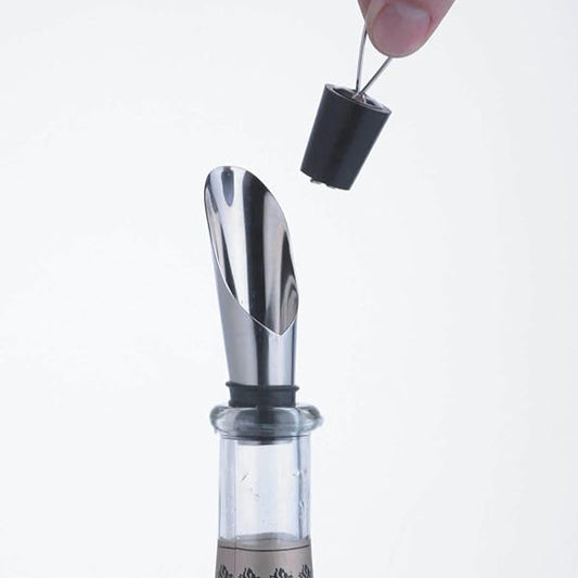 Stainless Steel Wine Pourer and Stopper